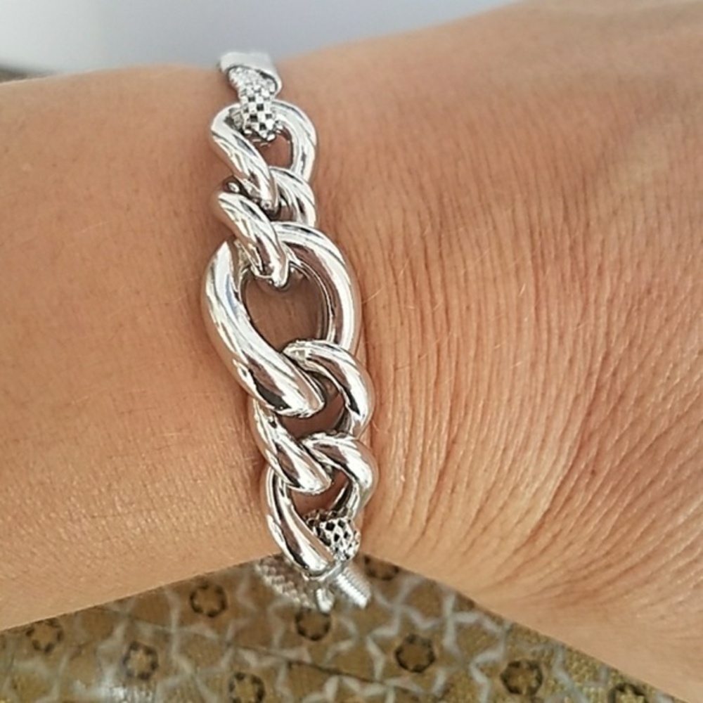 14k Gold plated over Sterling silver Bracelet 7 in